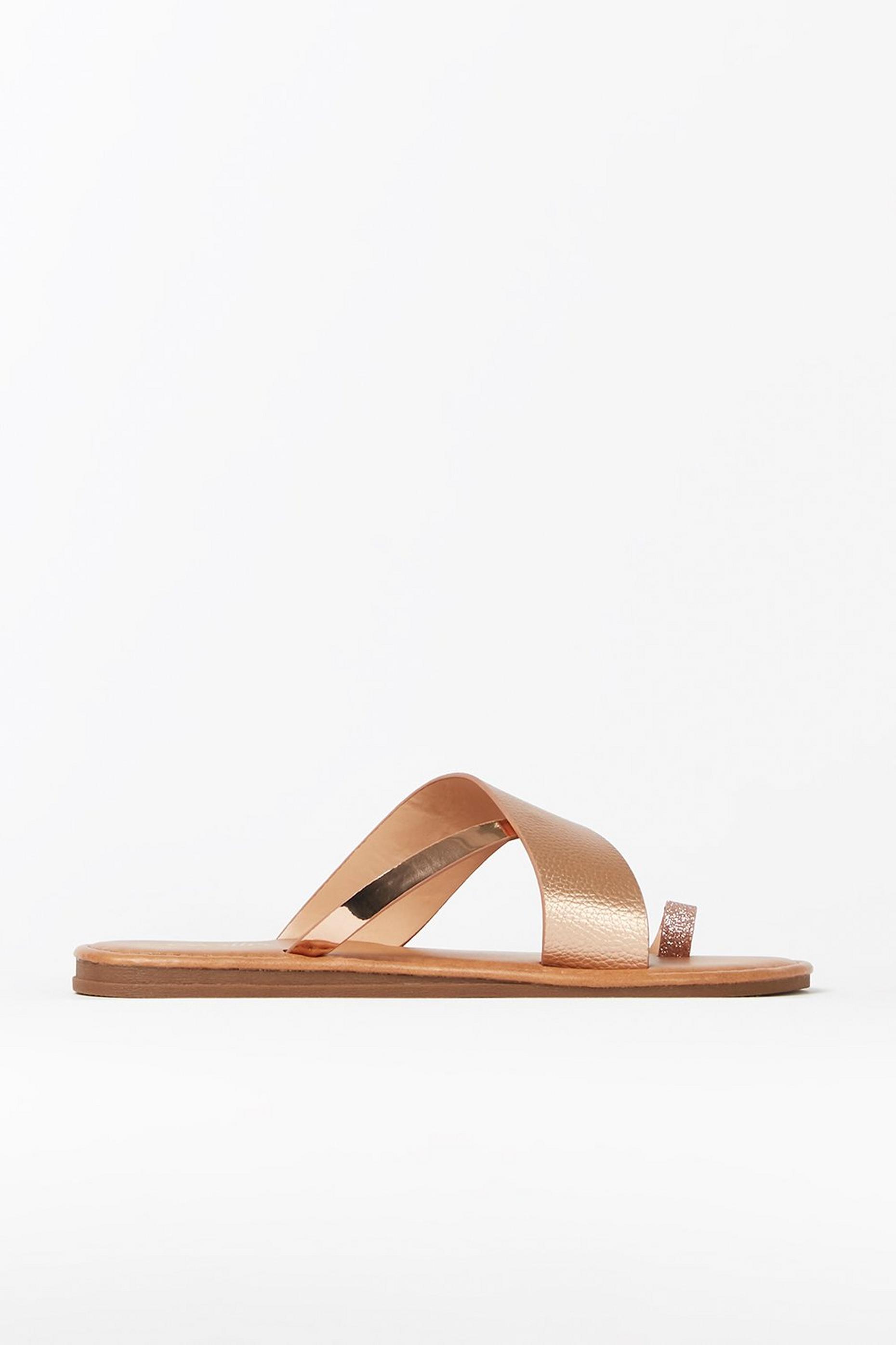 wallis rose gold sandals